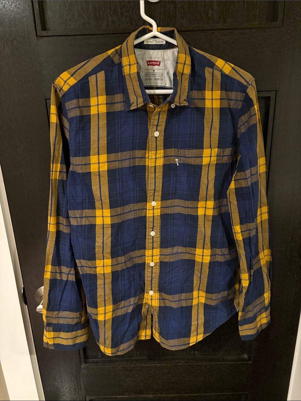 Levi’s plaid cotton long sleeve button down shirt slim fit